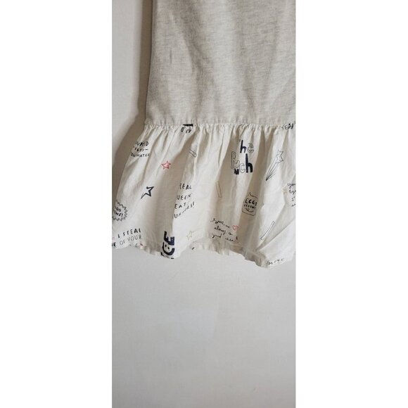 Zara Girls Casual Collection Cream Color Dress Sz 13/14 Real Queens Eat Burgers - Picture 4 of 6